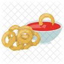 Zwiebel Ringe Dip Symbol