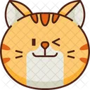 Zwinkern Emoticon Katze Symbol