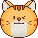 Zwinkern Emoticon Katze Symbol