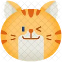 Zwinkern Emoticon Katze Symbol