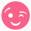 Zwinkern Smiley Flirten Symbol