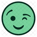 Zwinkern Smiley Kokett Symbol