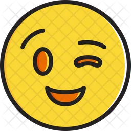 Zwinkerndes Gesicht Emoji Symbol