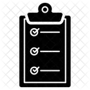 Zwischenablage Liste Checkliste Symbol