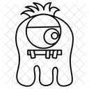 Zyklop Monster Kreatur Monstergesicht Symbol