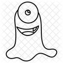 Zyklop Monster Kreatur Monstergesicht Symbol