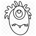Zyklop Monster Kreatur Monstergesicht Symbol