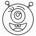Zyklop Monster Kreatur Monstergesicht Symbol