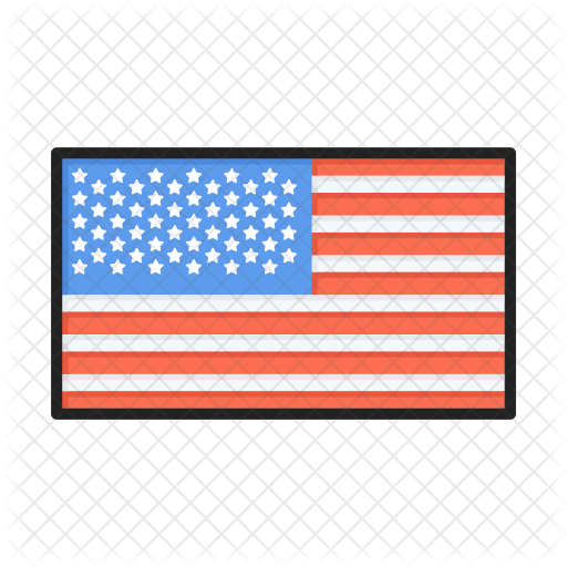 American Flag Icon Of Colored Outline Style Available In Svg