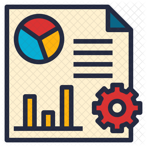 Analysis Report Icon Download In Colored Outline Style 9129