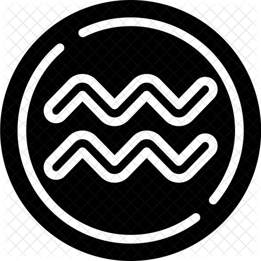 Aquarius Icon Download in Glyph Style