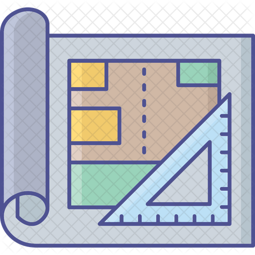 Architect Graph Paper Icon Download in Colored Outline Style