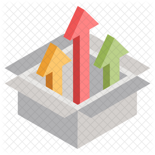 Arrows Chart Icon Download in Isometric Style Chart Arrow Emoji