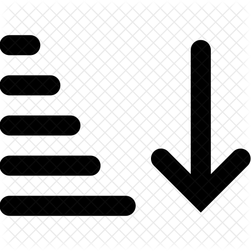 Ascending sorting Icon of Glyph style - Available in SVG, PNG, EPS, AI ...