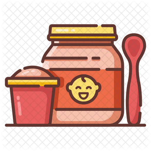 Free Baby Food Icon Of Colored Outline Style Available In Svg Png Eps Ai Icon Fonts