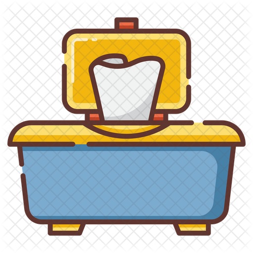 Baby Wipes Icon - Download In Colored Outline Style