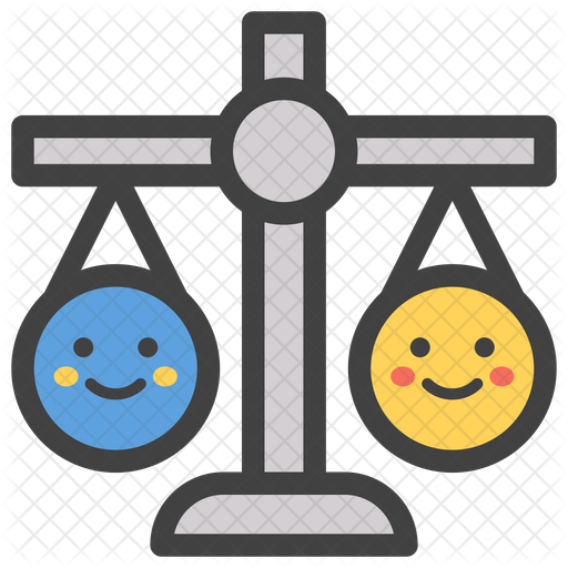 Balance Scale Emoji Icon Download in Colored Outline Style