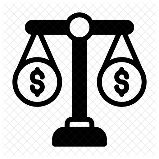 Balancing Scale Icon Download in Glyph Style