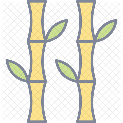 Free Bamboo Colored Outline Icon - Available in SVG, PNG, EPS, AI