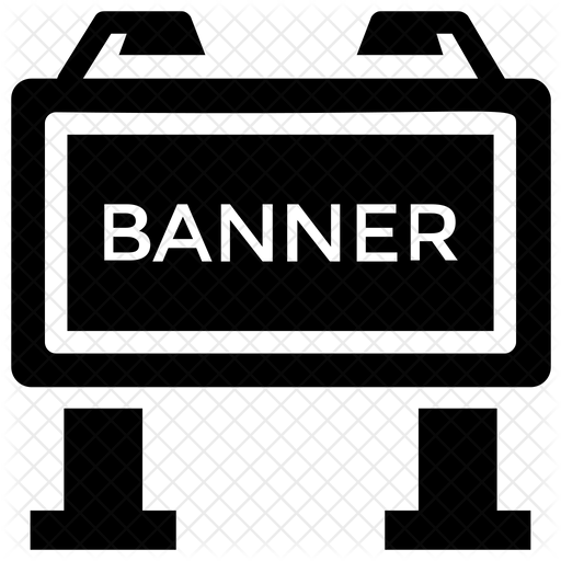 Banner Icon - Download in Glyph Style