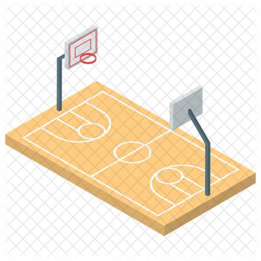 basketball court icon of isometric style available in svg png eps ai icon fonts basketball court icon