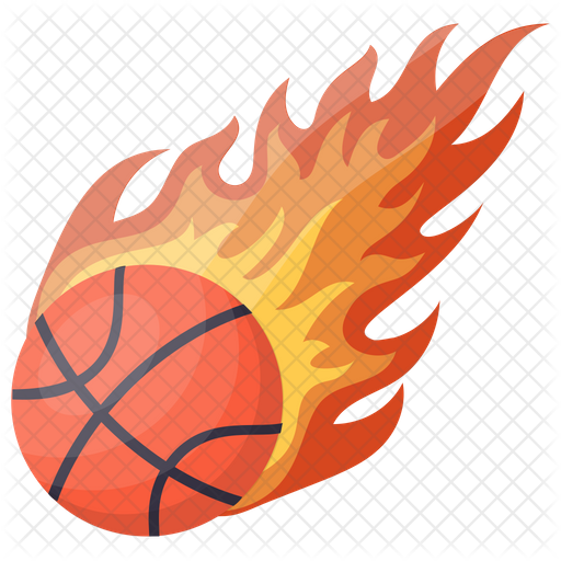 Basketball Flaming Icon - Download in Flat Style