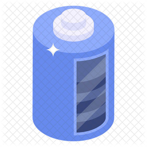 Battery Cell Icon - Download In Isometric Style