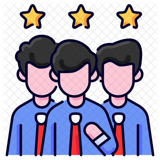 Best Team Icon - Download in Colored Outline Style