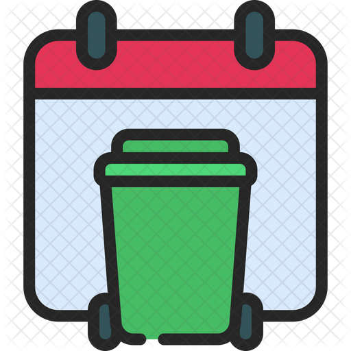 Bin Schedule Icon Download in Colored Outline Style