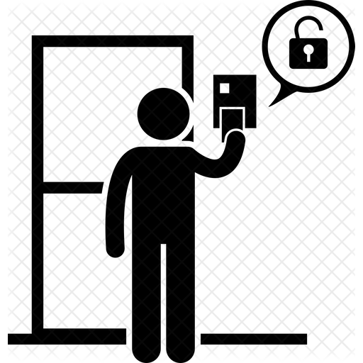 Biometric Lock Icon Of Glyph Style Available In Svg Png Eps