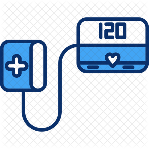 Blood Pressure Machine Icon Download In Colored Outline Style