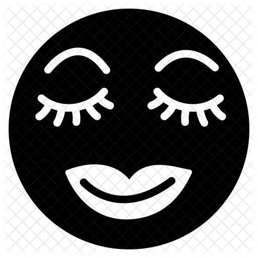 Blush Emoji Emoji Icon Download in Glyph Style