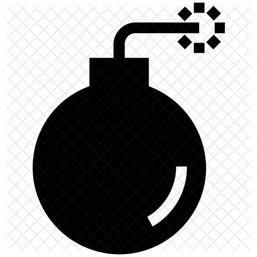 Bomb Icon of Glyph style Available in SVG, PNG, EPS, AI & Icon fonts
