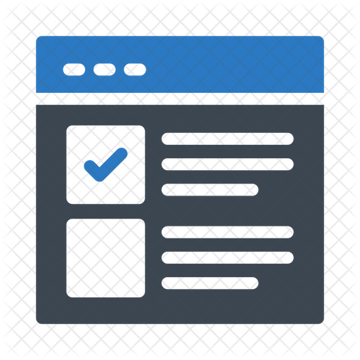 Browser Checklist Icon - Download in Flat Style