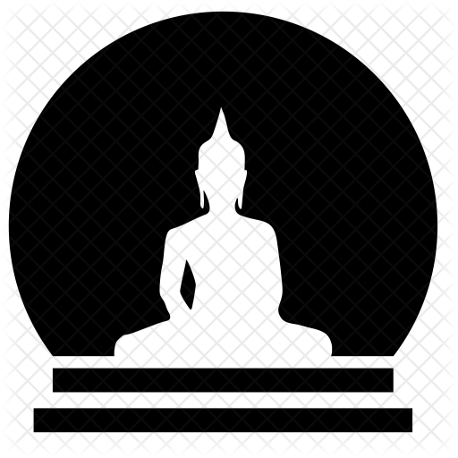 Buddha Icon - Download in Glyph Style