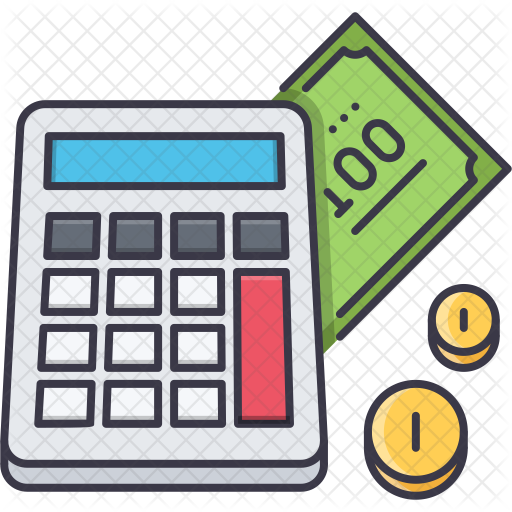 Budget calculation Icon - Download in Colored Outline Style