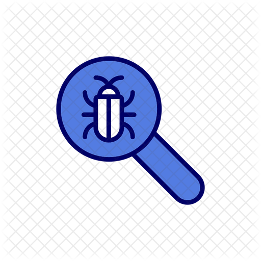 Bug Detection Icon Download in Colored Outline Style