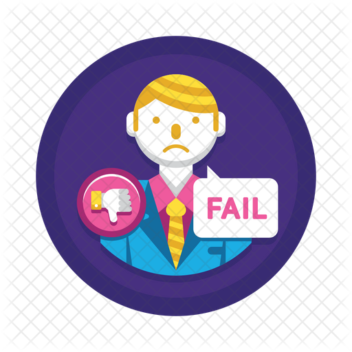 business fail icon of flat style available in svg png eps ai icon fonts business fail icon