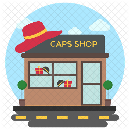 Cap Store Icon - Download in Flat Style