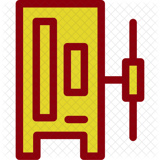 Center Icon - Download in Colored Outline Style