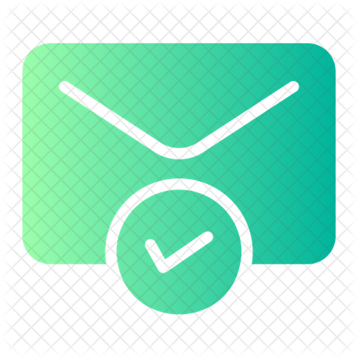 Check Mail Icon - Download in Gradient Style