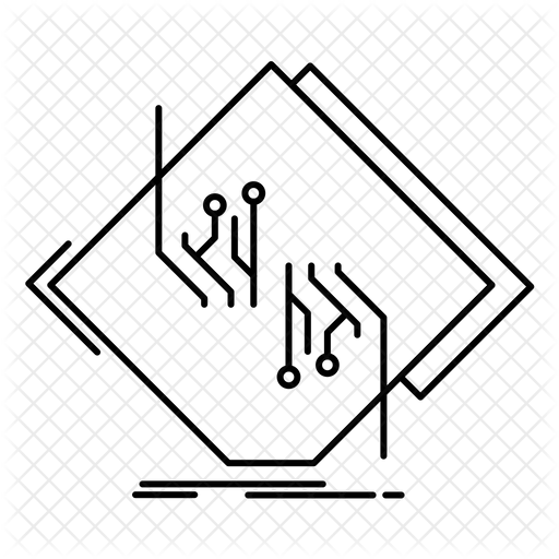 Circuit Board Icon - Download in Line Style