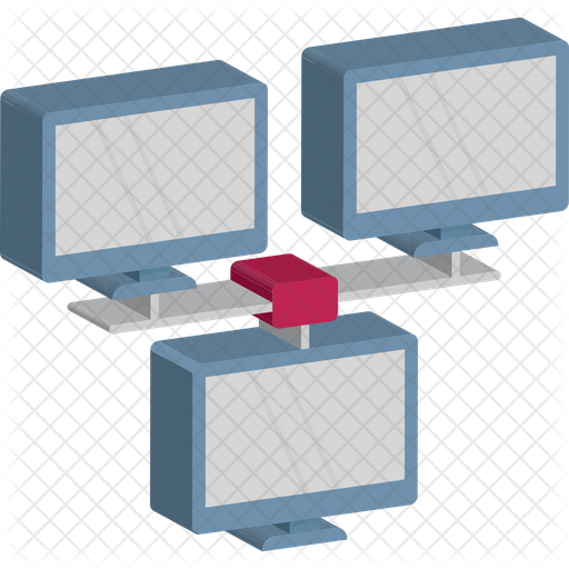 Client Server Icon - Download in Isometric Style
