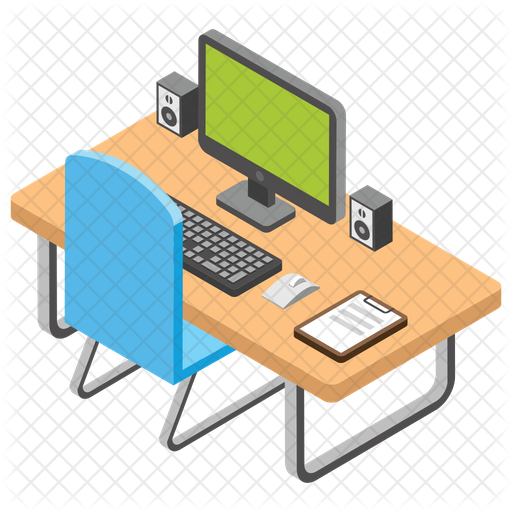 Free Computer Desk Icon Of Isometric Style Available In Svg Png Eps Ai Icon Fonts