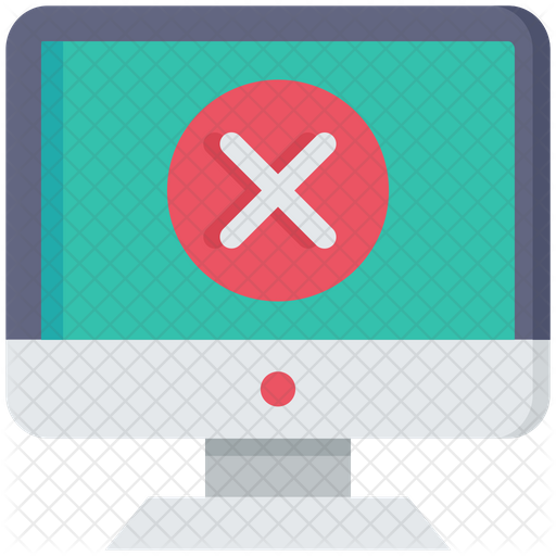 Computer Error Icon - Download in Flat Style