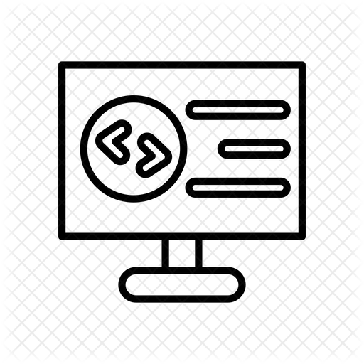 Computer Programming Icon - Download in Line Style