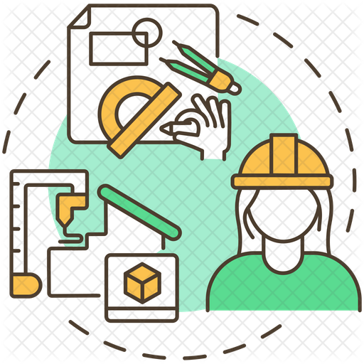 Construction engineering Icon - Download in Colored Outline Style