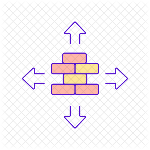 Construction materials distribution Icon Download in Colored Outline
