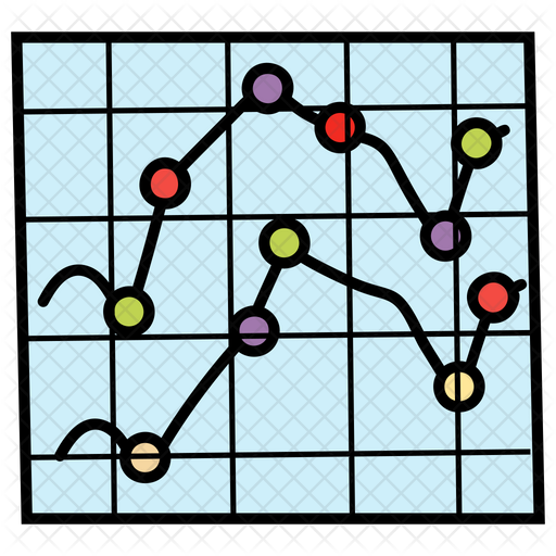 Control Chart Icon - Download in Colored Outline Style