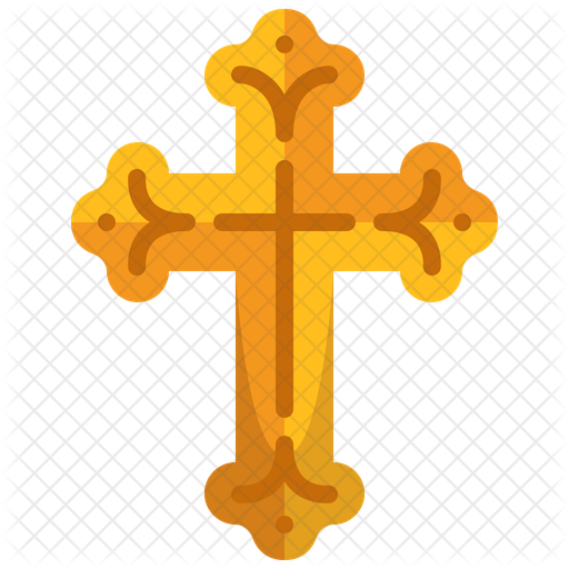 Crucifix Icon - Download in Flat Style